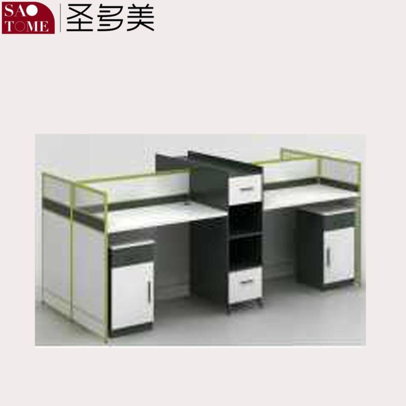 Office Furniture B50 Two-Person Card Position with Movable Cabinet Office Desk