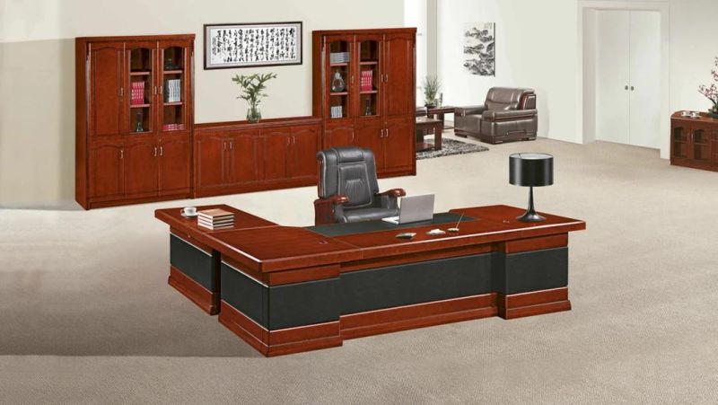 Classic Solid Wood with Veneer Office Executive Desk