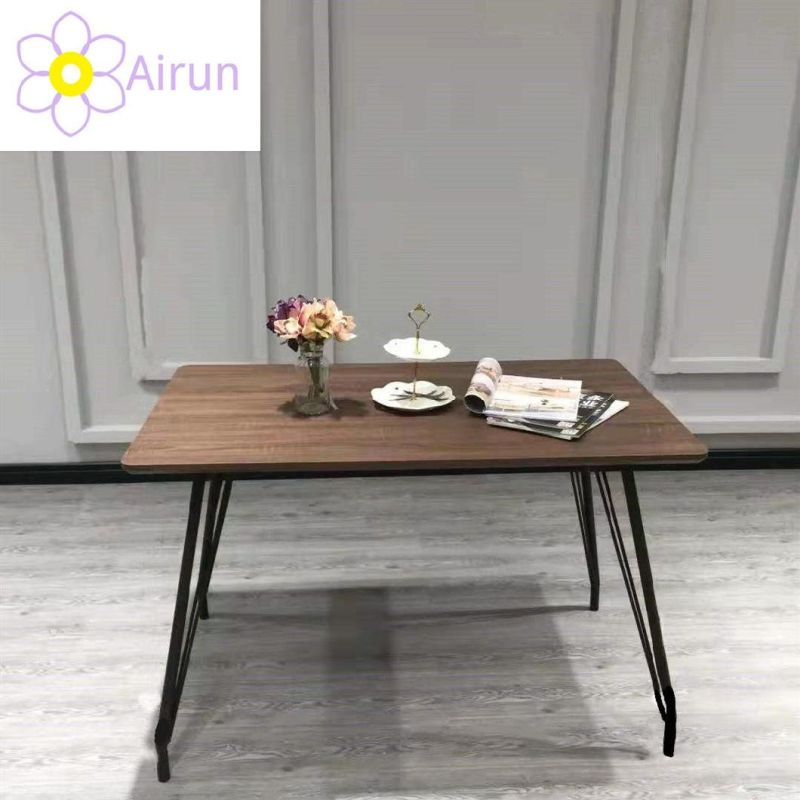 Nordic Light Luxury Dining Table Home Small Apartment Simple Modern Wood Grain Dining Table and Chair Industrial Style Dining Table