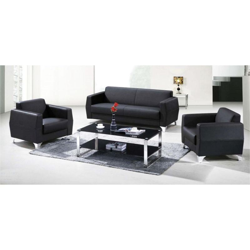 Modern Design PU Leather Sofa with Metal Leg for Office Room Furniture (SZ-SF827)