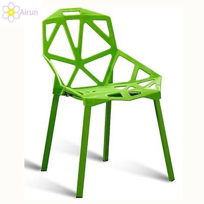 Restaurant Stackable Metal Leg Plastic Dining Chair