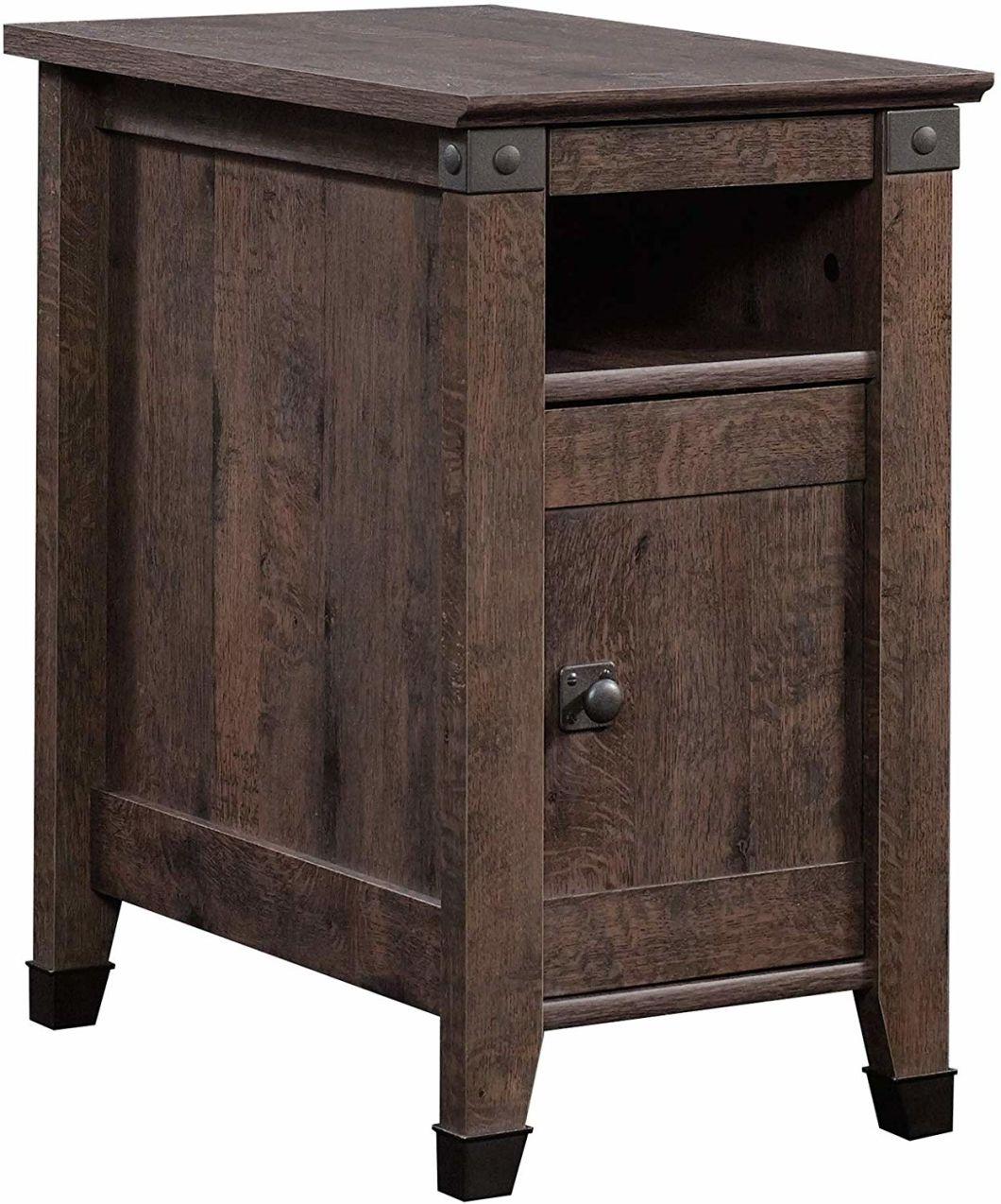 Coffee Oak Finish Chairside Night Stand Bedroom Furniture