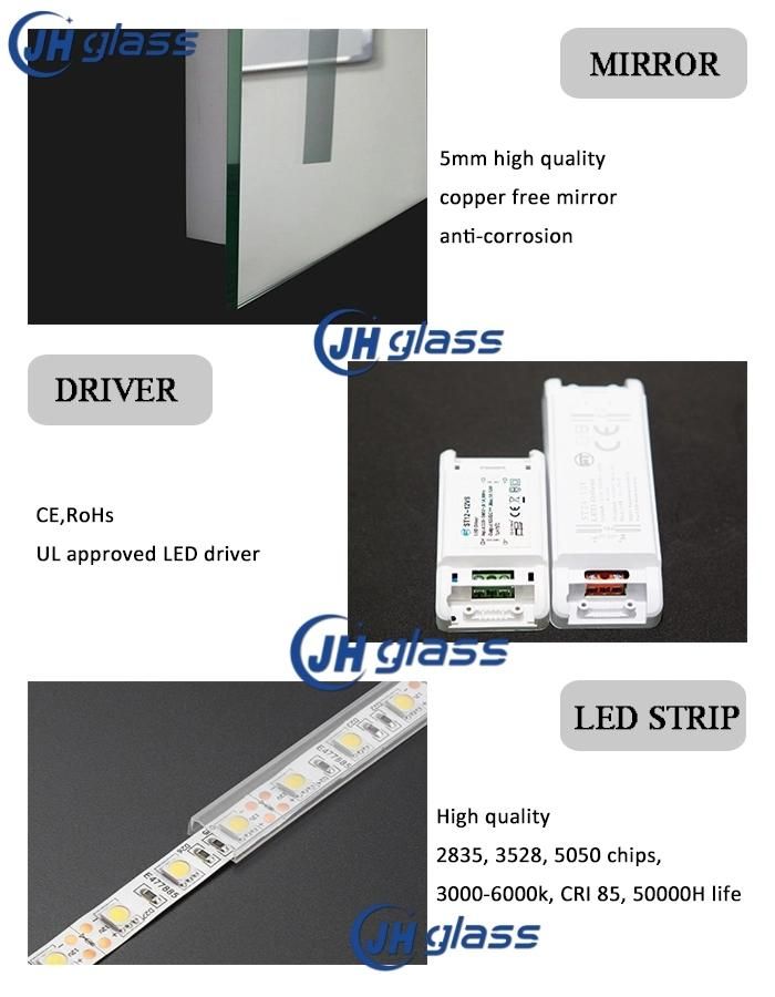 LED Bathroom Mirror at Reasonable Price Makeup Illuminated Mirror for Home Decoration with Touch Sensor & Anti-Fog