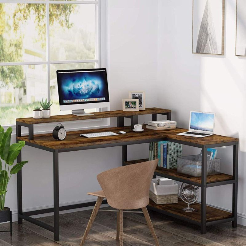 Modern Computer Desk Home Simple Economical Office Desk with Shelf