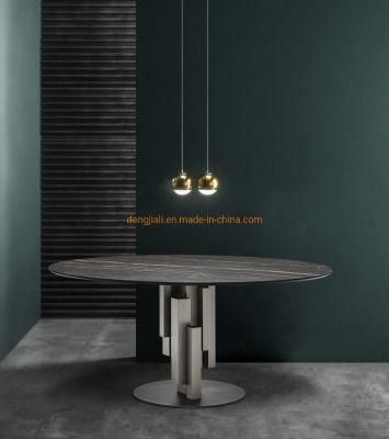 Modern Black Sand/Grey Slate Dining Table Furniture