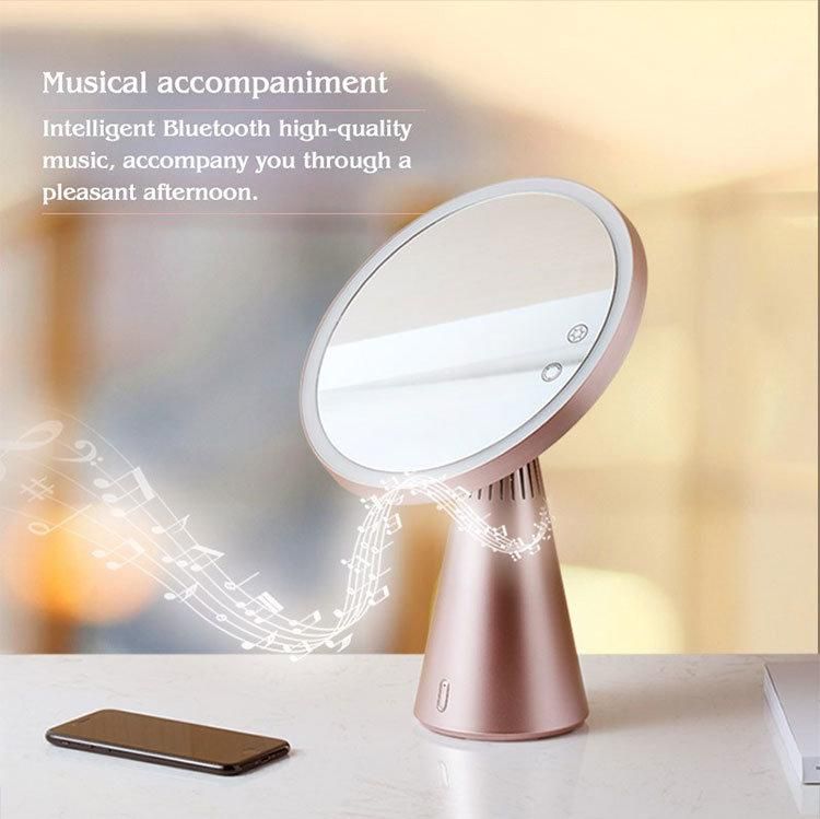 5X Magnifying LED Light Round Table Makeup Vanity Mirror