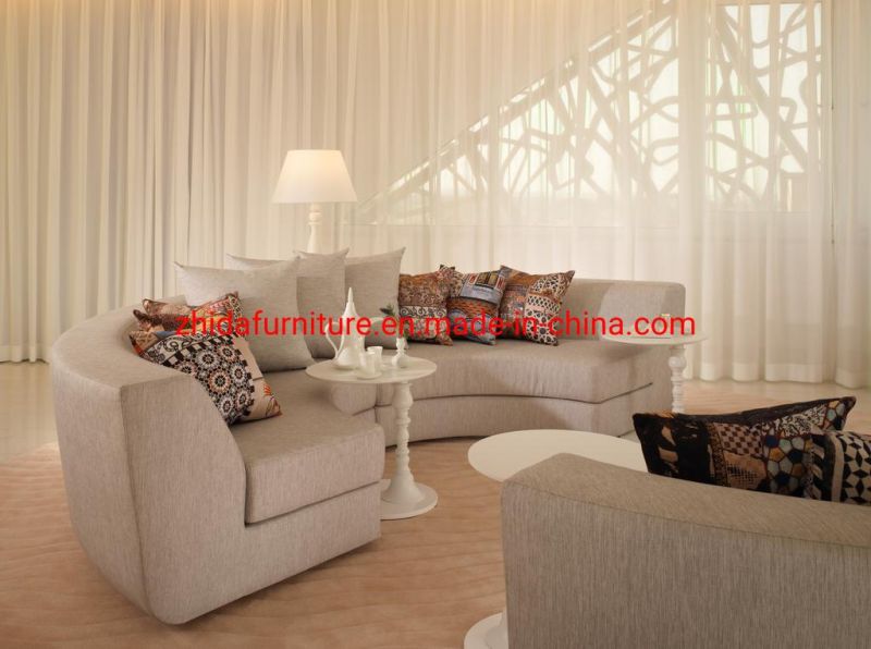 American Style Modern Apartment Villa Furniture Hotel Living Room Bedroom Fabric King Size Bed for Wholesale