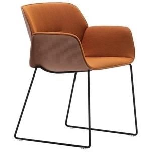 Modern Design Swivel Fabric Upholstery Plastic PP Dining Chair