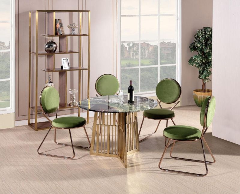 1.8m Size Modern Metal Dining Table for Apartment Furniture Tablet Set with SGS Approvment