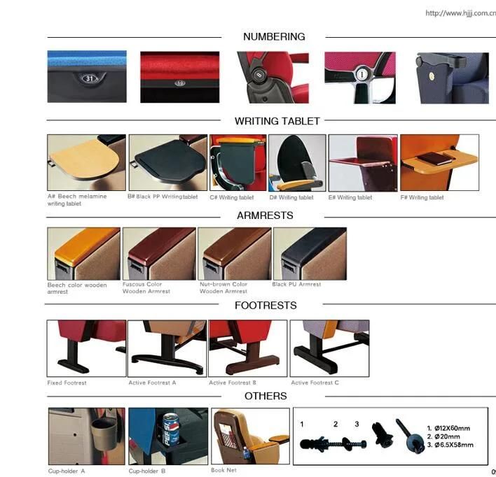 Movable Hall Seat Auditorium Conference Cinema Movie Stadium Public Theatre Church Chair