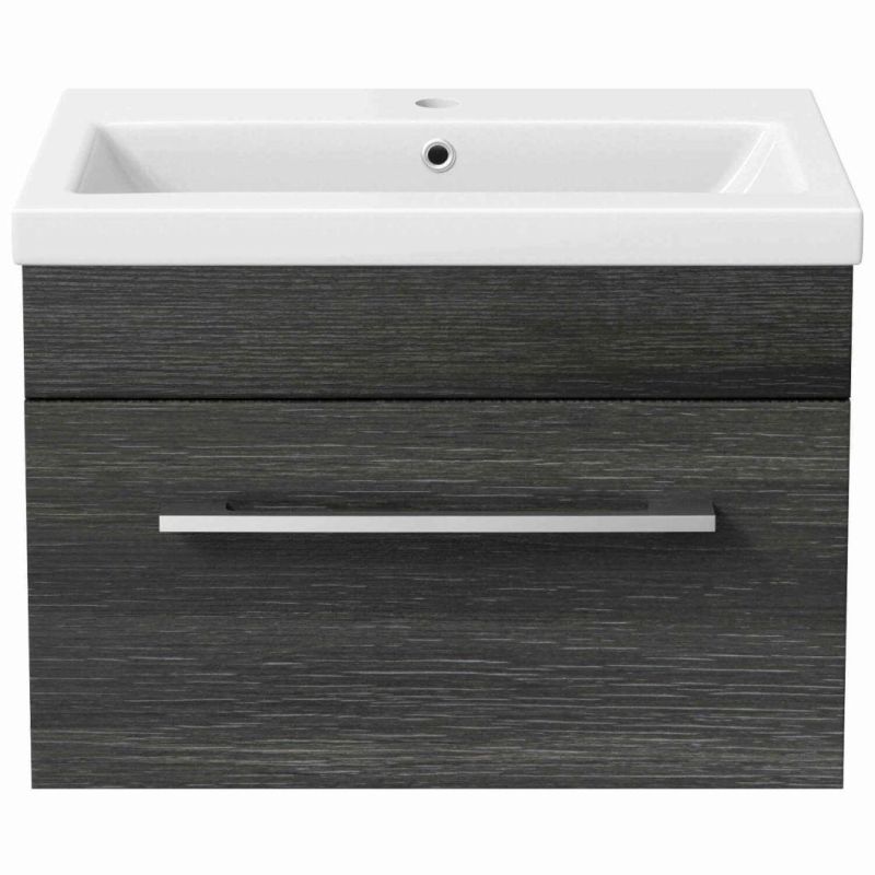 600mm Bathroom Wall Hung Vanity Unit Basin Storage Cabinet Furniture Grey Modern