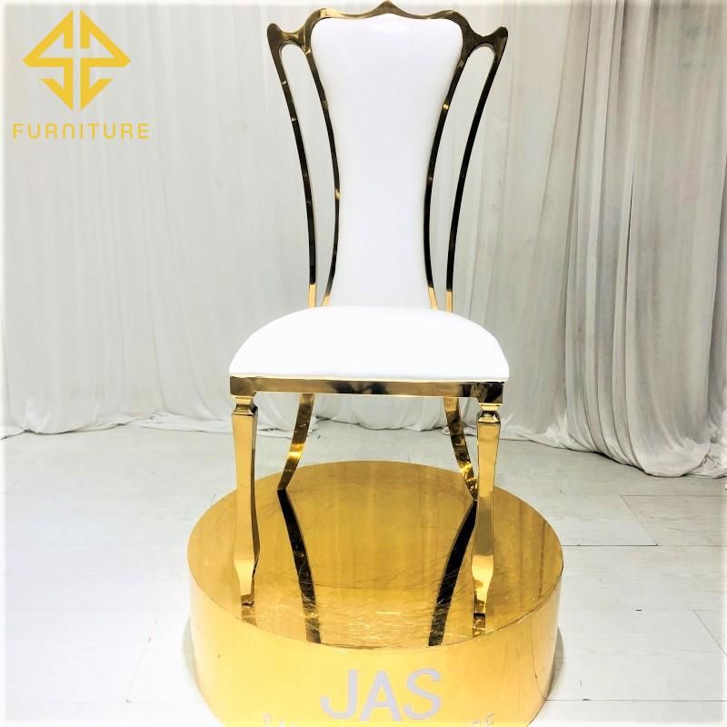 Luxury Royal Hotel Furniture Stainless Steel Chair for Banquet Use