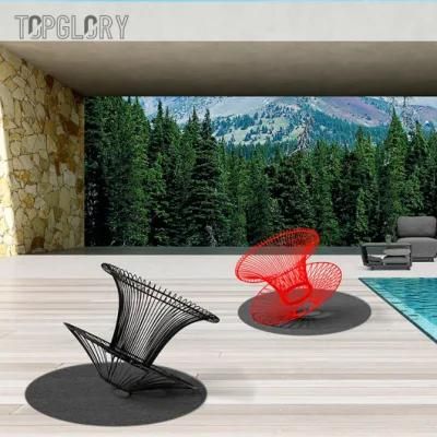 Trumpet Flower Gyro Chair Tumbler 360-Degree Rotating Steel Wire Material Shopping Mall Seat Outdoor Leisure Chair