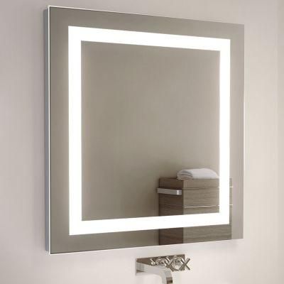 Jinghu Wall Mounted Hotel Used Fogless 5mm Copper Free Mirror Bathroom Illuminated LED Mirror