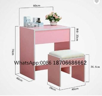 Melamine Laminated Board 3 Drawer Dressing Table