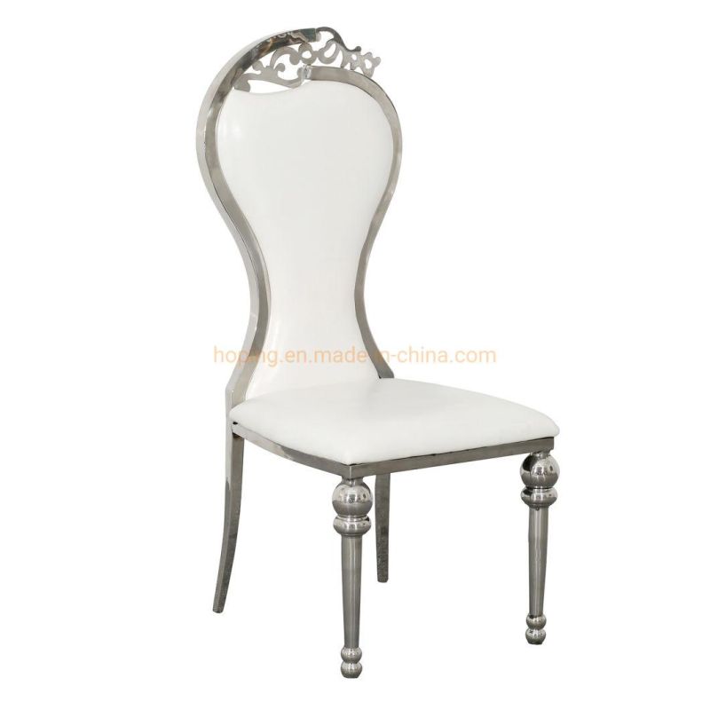 Wholesale Supplier Wedding Decorations Backdrop Wedding Chair Portugal Bocadolbo Light Luxury Contracted Modern Post-Modern Metal Dining Chair