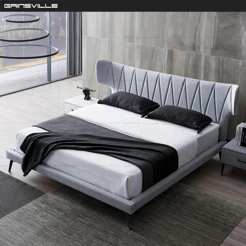 Italy New Home Modern Furniture Bedroom Furniture Bed Fabric Bed King Double Bed Fashionable Design