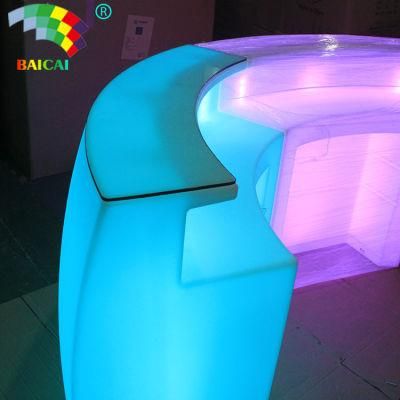 Outdoor Party LED Illuminated Rechargeable Commercial Furniture LED Bar Counter