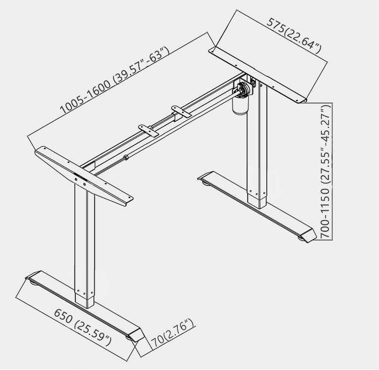 Cheap Motorized Standing Rising Height Adjustable Sit Stand up Computer Desk