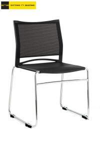 Zns Hot Selling PP Plastic Stackable Steel Training Chair with Mesh Back Office