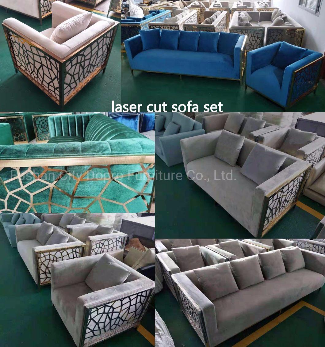 Antique Laser Cut Classic Stainless Steel Hot Seller Single Sofa