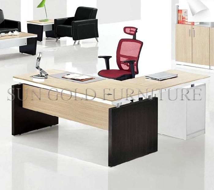 Simple Design Melamine Office Desk with Vice Cabinet (SZ-ODL311)