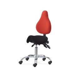 Hydraulic Adjustable Rolling Saddle Stool for Medical Lab Dental Office