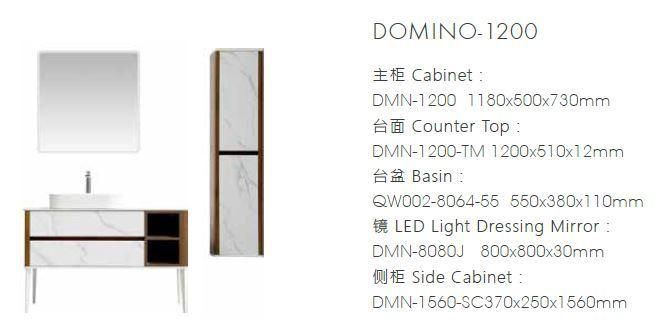 in Stock Canada Factory Customized Modern Style Marble Color Floor Mounted One Sink Used Bathroom Vanity Cabinets