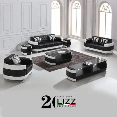 Hot Sale European Home Furniture Modern Living Room Leisure Luxury Leather Sofa