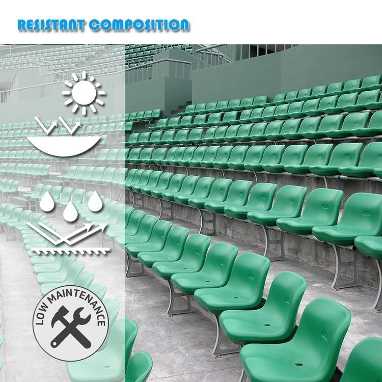 Wall Mounted HDPE Plastic Stadium Chair Seats with Medium Back