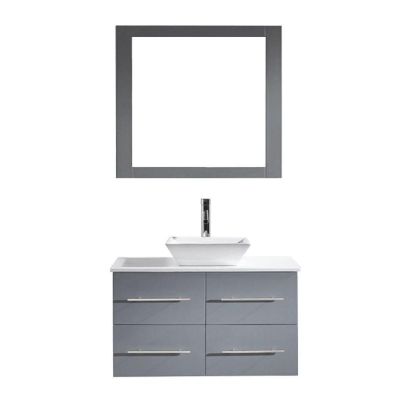 Wholesale New Grey Solid Wood Bathroom Cabinet