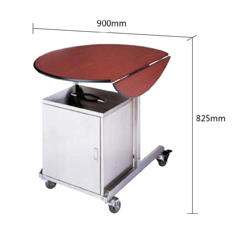 Modern Mahogany Color Hotel Room Service Plug-in Cooler Table Trolley