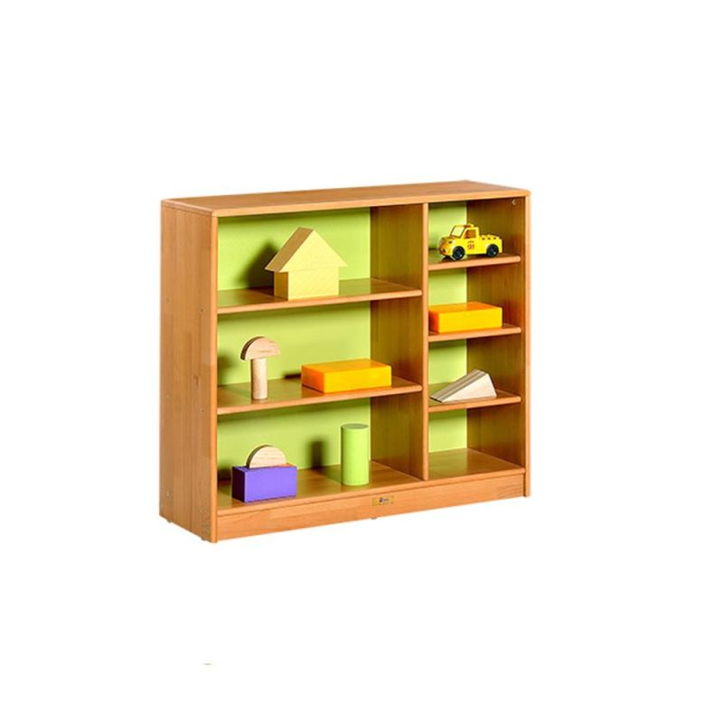 Preschool and Kindergarten Wooden Modern Furniture, School and Play Furniture Toy Storage Cabinet, Daycare and Nursery School Kids Toy Storage Cabinet