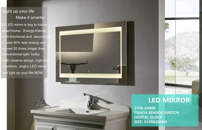 2700-6500K Salon Desktop Makeup LED Mirror with Dimmer