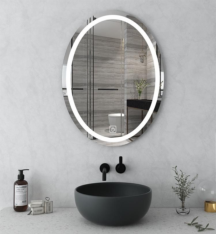 Copper Free and Lead Free Oval Shape Illuminated Light LED Vanity Bathroom Mirror