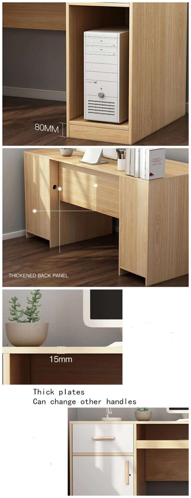 Customized Modern Unfolded High Quality Height Adjustable Computer Desk