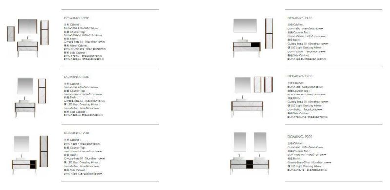 in Stock Canada Factory Customized Modern Style Marble Color Floor Mounted One Sink Used Bathroom Vanity Cabinets