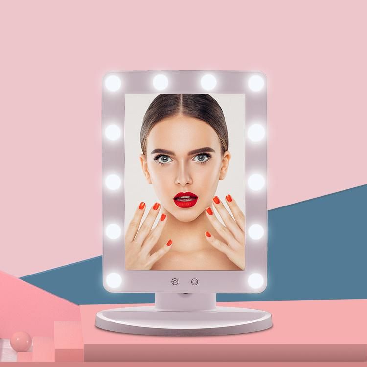 Touch Sensor LED Light Vanity Makeup Mirror for Salon