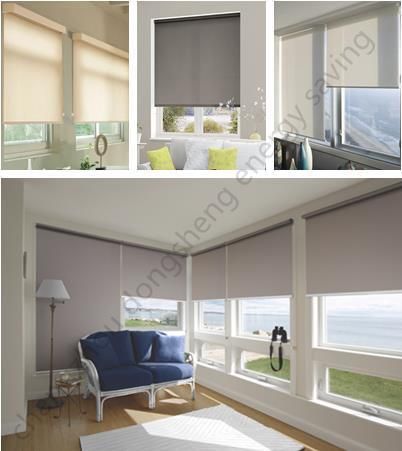 Blackout Fabric Roller Window Blinds for Indoor Room Sun Shading