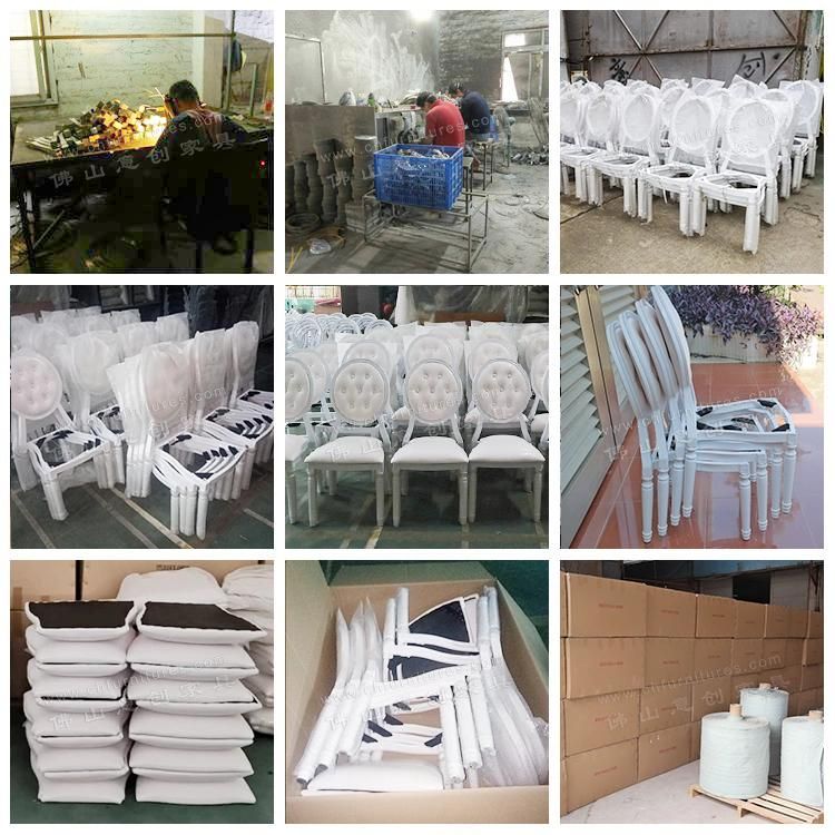 Hyc-D04-11 Foshan Wholesale White Acrylic Back Louis Xvi Chair for Banquet