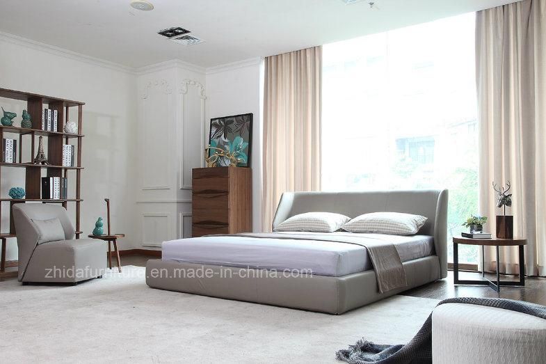 Modern Italian Leather Bed for Bedroom Use (MB1301)