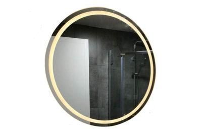 Wall Mounted Factory Price Round Shape Hotel Project Bathroom LED Makeup Mirror with Dimmer