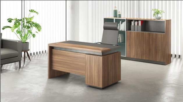 Hot Sale 1.4m Computer Desk Office Table with Hanging Cabinet