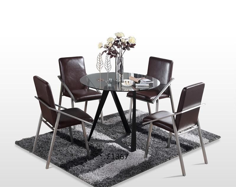 Fashion Modern Home Coffee Table Chair Set Furniture Dining Room Sets One Table with 6 Chairs