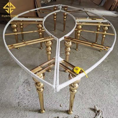 Dubai Style Stainless Steel Acrylic Table for Wedding Event