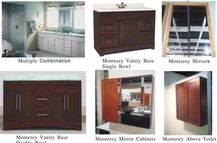 American Espresso Shaker Framed Style Solid Wood Bathroom Vanity Cabinets