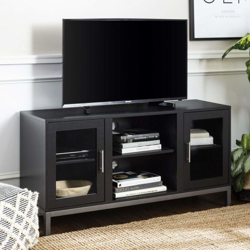 TV Stand with Open Storage for Tv′s up to 58" Flat Screen Living Room Storage Entertainment