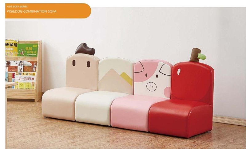 Nursery School Baby Furniture Lovely Style Children Sofa, Kids Furniture Children Furniture Baby Sofa, Kids Living Room Furniture Leather Sofa