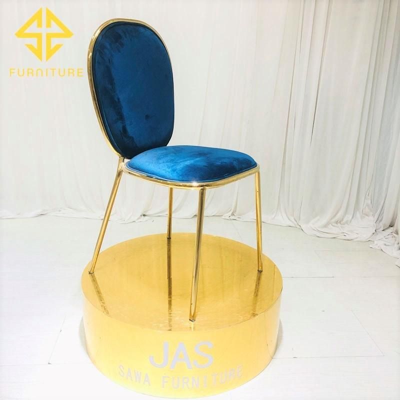 Wholesale Price Elegant Velvet Fabric Golden Dining Chair for Event Wedding Chair