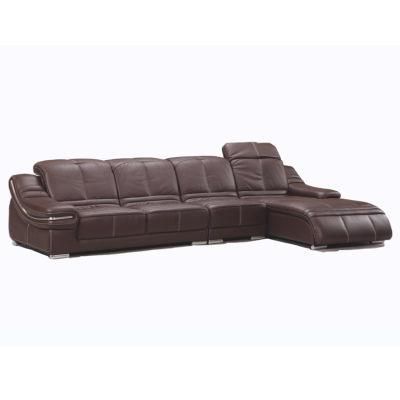 Modern Style Genuine Leather Living Room Corner Sofa Home Furniture